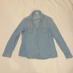 Women’s Maison Jules Snap Button Down Collar Shirt Size Small
